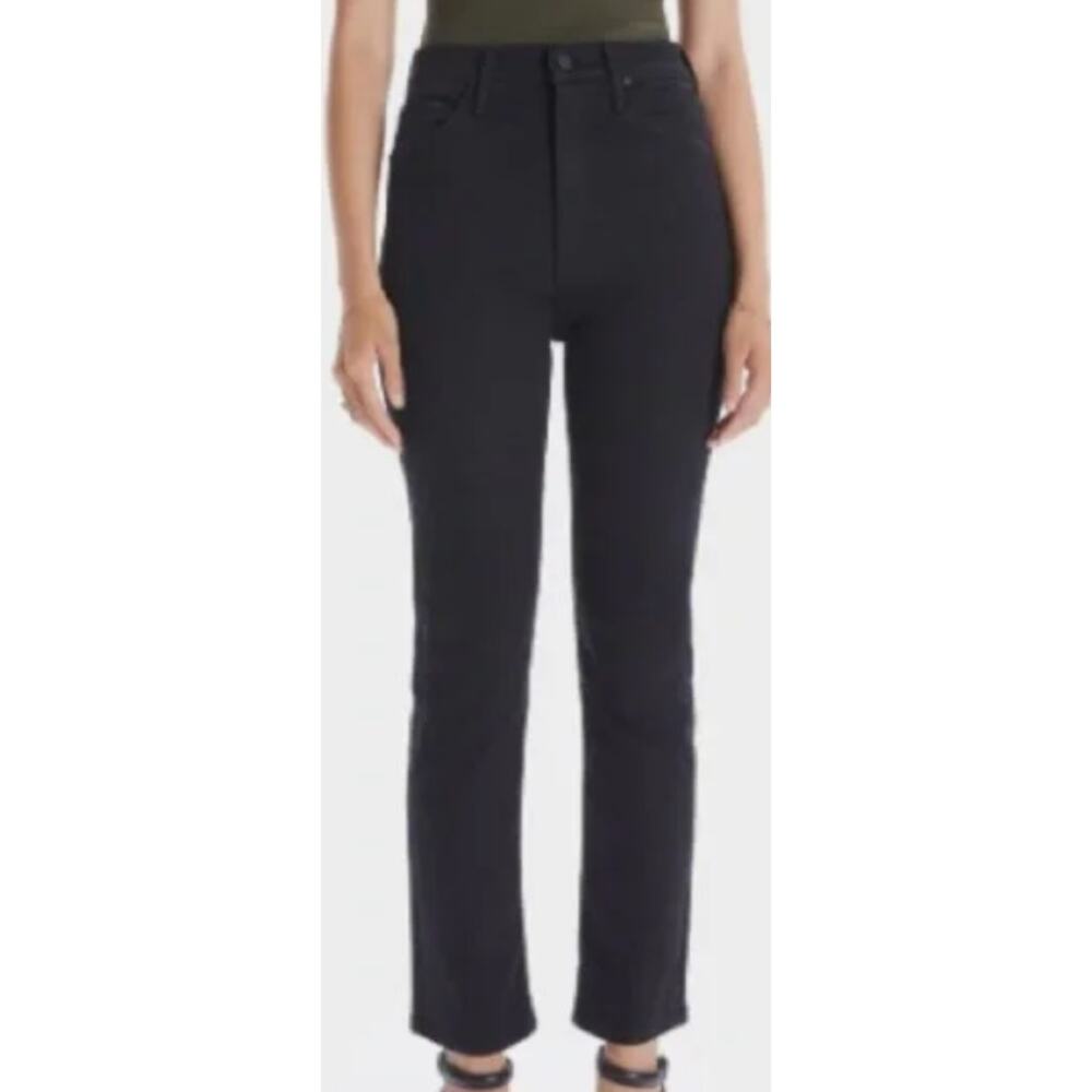 MOTHER Straight Leg Jeans in Black